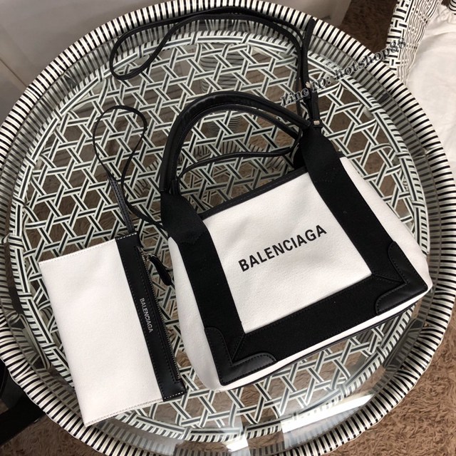 Balenciaga專櫃爆款小號購物袋手提帆布包 巴黎世家新版一行字帆布字母包 fyj1837